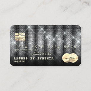 Stil i det moderna kortet Silver Glitter Kredit Visitkort