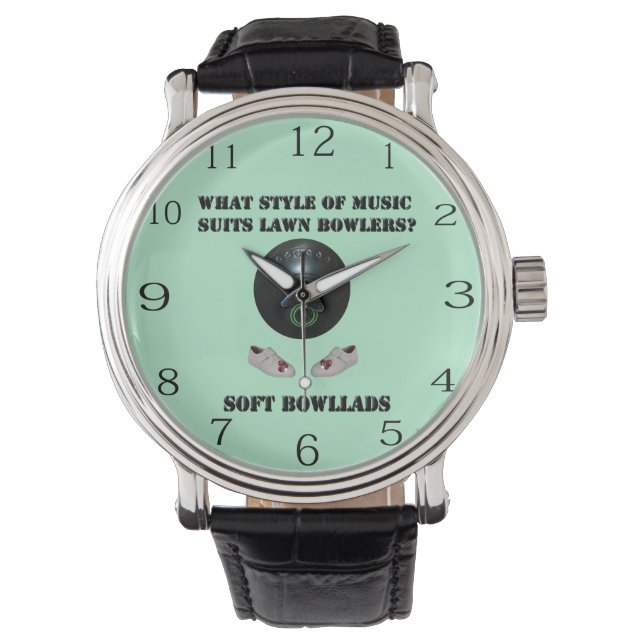 Stil i Music Kostym Gräsmatta Bowlers, Armbandsur (Framsida)