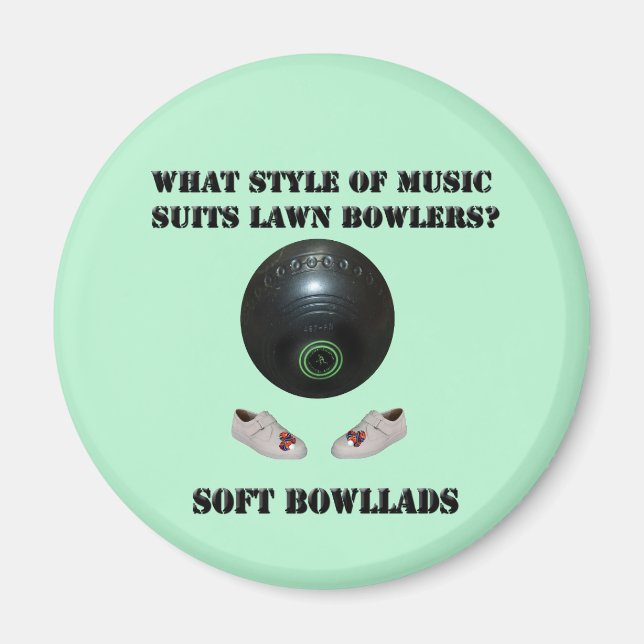 Stil i Music Kostym Gräsmatta Bowlers, Magnet (Framsidan)