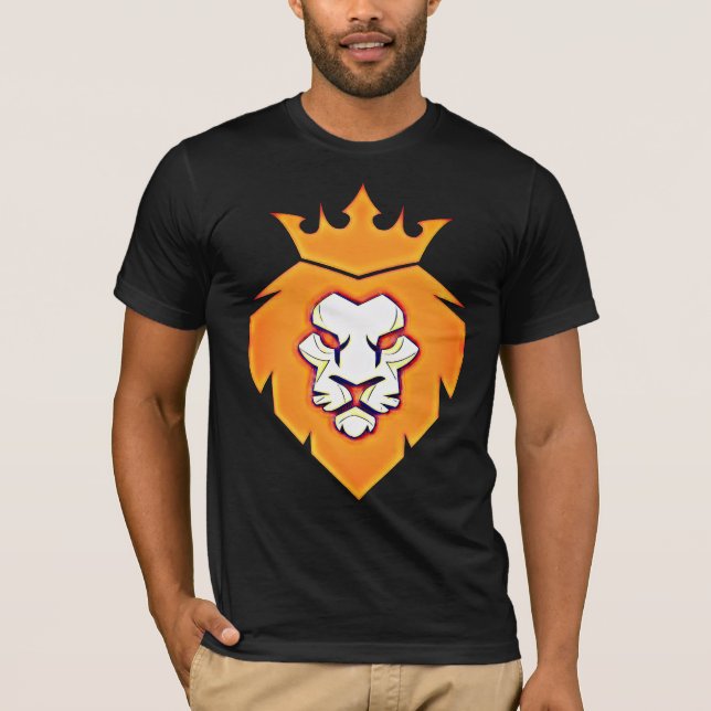 Stil kung Lejonare med Krona under sommaren Färg T T Shirt (Framsida)