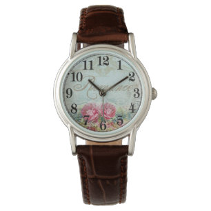Stil: Kvinnor i Rhinestone White Enamel Watch Armbandsur