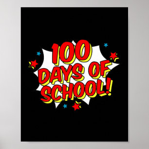 Stil Lycklig 100 skoldagar 100 dagar Poster