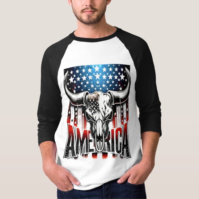 Stil: Manar Basic 3/4 Sleeve Raglan T-Shirt Slå a (Framsida)