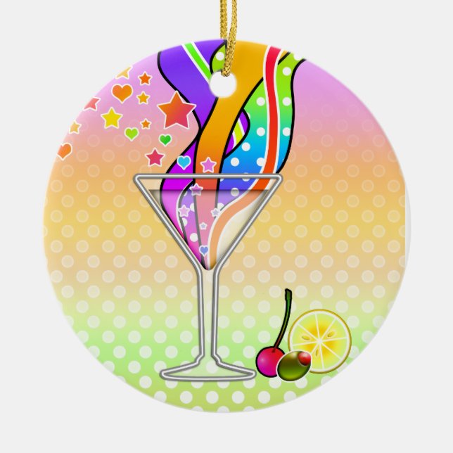 STIL MARTINI FÖR SIXTIESPOPKONST JULGRANSPRYDNAD KERAMIK (Framsidan)