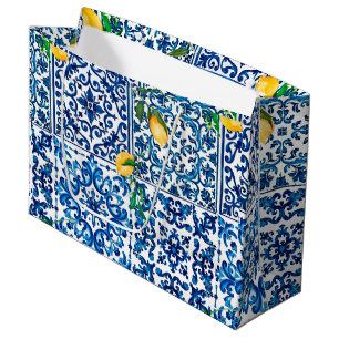 Stil,Medelhavet,mosaik,blått,citron,