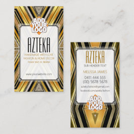 Stil Mode Black Guld ArtDeco-Affärskortet Visitkort