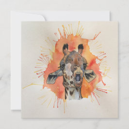 Stil Notecard med giraffe Postcard Tack Kort
