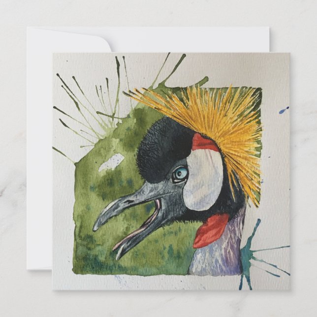 Stil-notecard med skandaliserat Crane-vykort Tack Kort (Framsida)