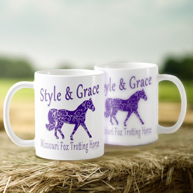 Stil och Grace Missouri Fox Trotter Sak Kaffemugg (Skapare uppladdad)