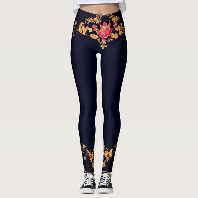 Stil och komfort med Anpassningsbar Leggings: Ett  Leggings (Framsida)