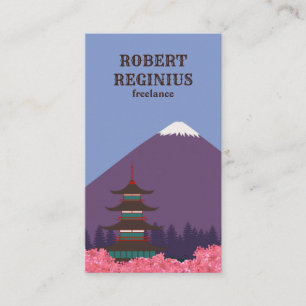 stil reser till Japan med Fuji-berget Visitkort
