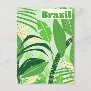 Stil semester i Brasiliens regnskog Vintage Vykort