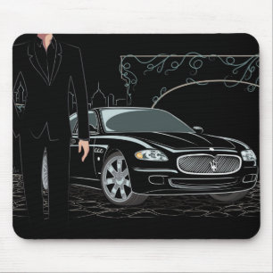 Stil släta svart Mousepad Musmatta