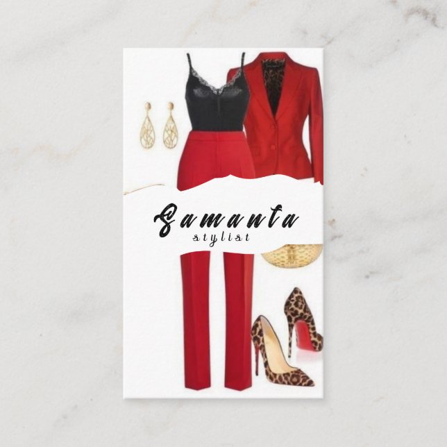 Stil Stylist Mode-resan börjar här Visitkort (Framsida)