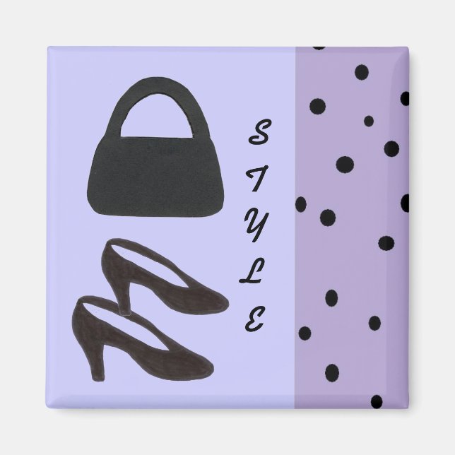 Stil - Svart handväska och svarta skor Magnet (Framsidan)