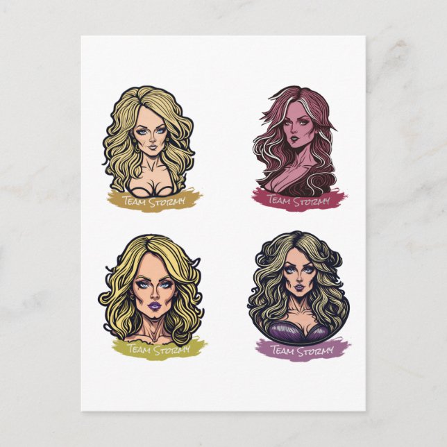 Stil Team Stormy - Stormy Daniels Kreativ Vykort (Framsida)