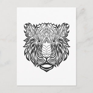 Stil Tiger Head Vykort