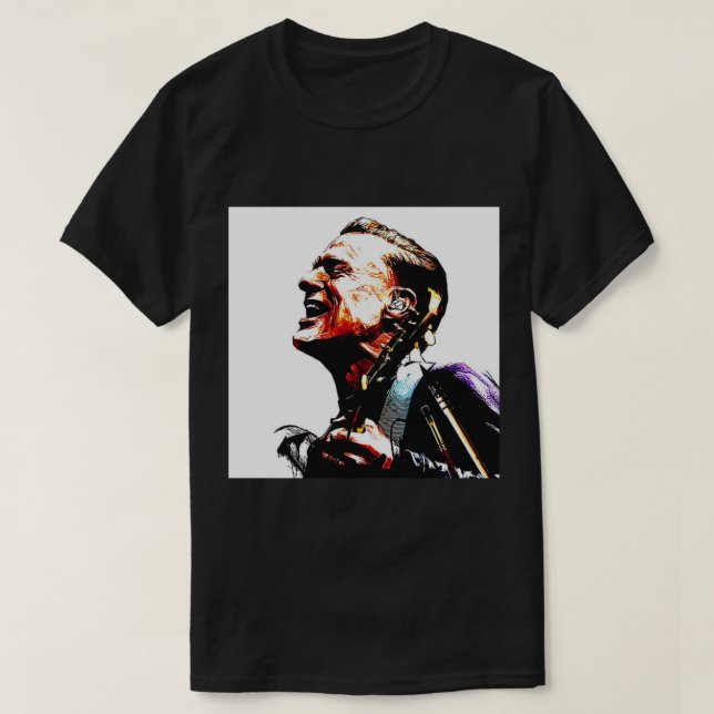 Stil till Grafiksångare Singer Guitarist Girl T Shirt (Design framsida)