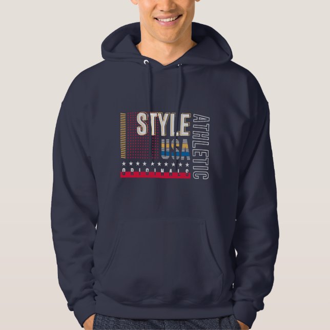 Stil USA Atletisk Hoodie (Framsida)
