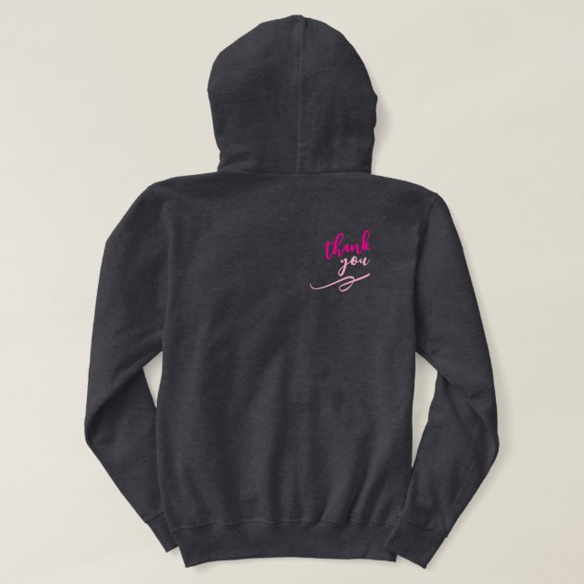 Stil: Vuxen Pullovertröja med huva (mörkgrå, livfu Hoodie (Design baksida)