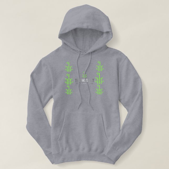 Stil: Vuxen Tröja Hoodie (grå livfull)  (Design framsida)