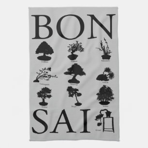 Stilar i Bonsai Träd Kökshandduk