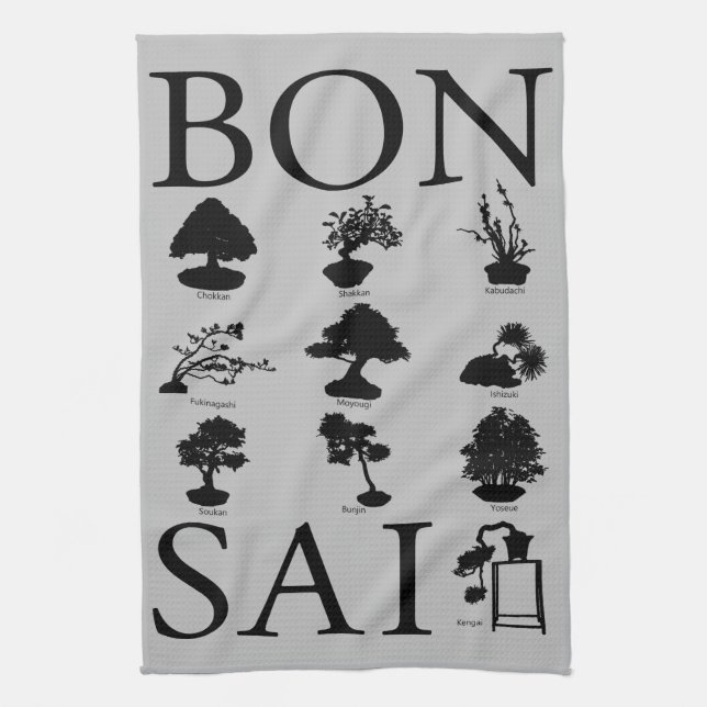 Stilar i Bonsai Träd Kökshandduk (Vertikal)