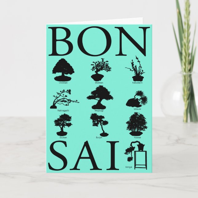 Stilar i Bonsai Träd Kort (Framsida)