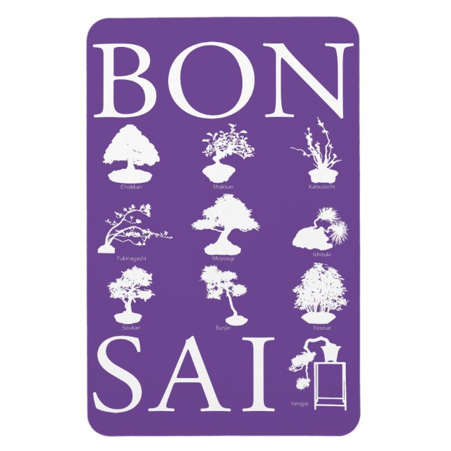 Stilar i Bonsai Träd Magnet (Vertikal)