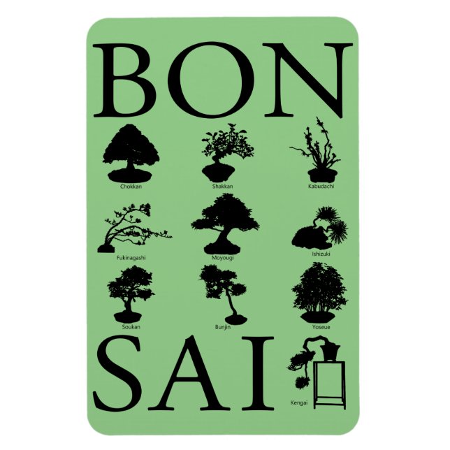 Stilar i Bonsai Träd Magnet (Vertikal)