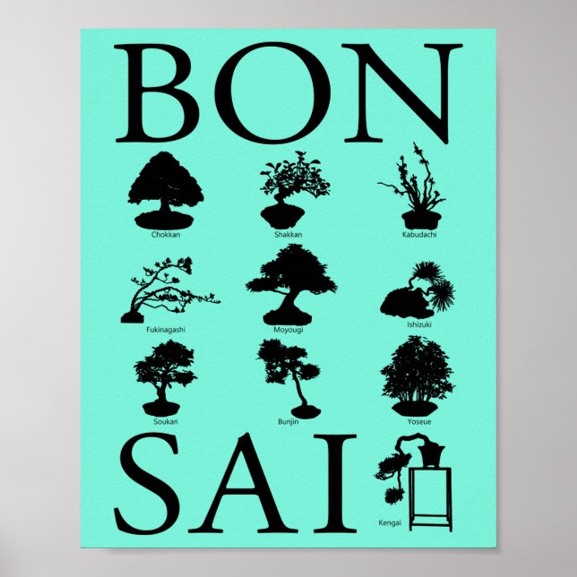 Stilar i Bonsai Träd Poster (Framsidan)