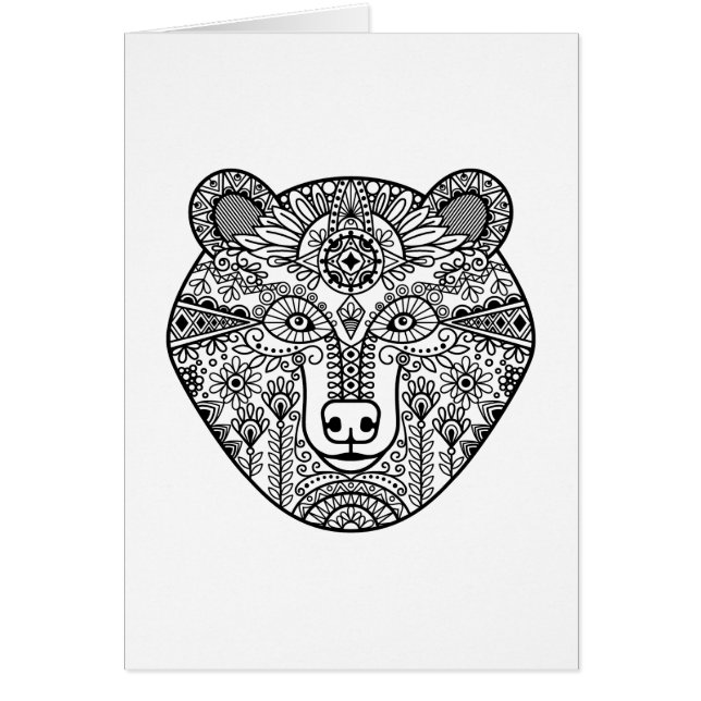 Stilbjörnhuvud Hälsningskort (Framsidan)