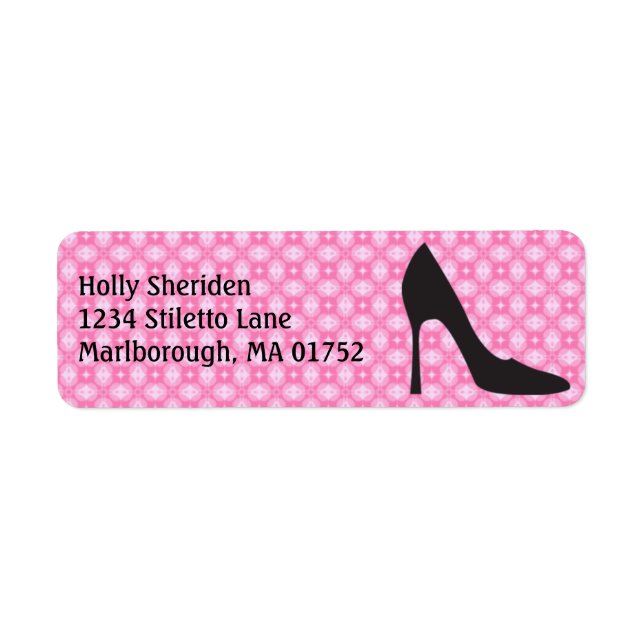 Stiletto Address Label Returadress Etikett (Framsidan)