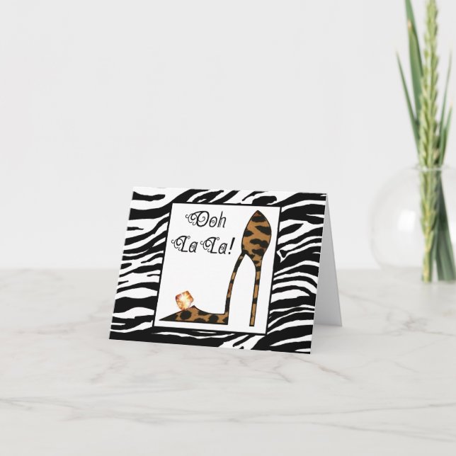 "Stiletto Attitude" Notecards Kort (Framsida)