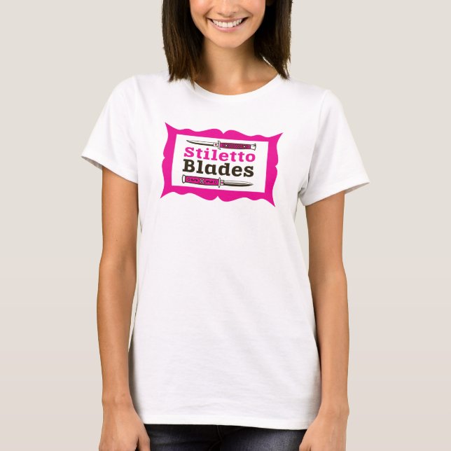 Stiletto Blades i ram Tee Shirt (Framsida)