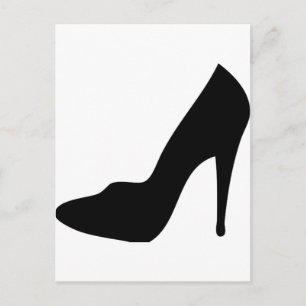 stiletto high heeled sko icon vykort