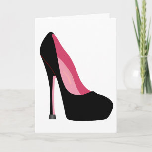 STILETTO HÖGT HÖGT SHOE BLANK GREETING CARD KORT