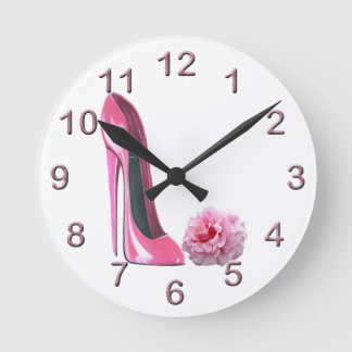 Stiletto Shoe Art Clocks Rund Klocka