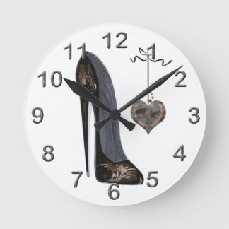 Stiletto Shoe Art Clocks Rund Klocka