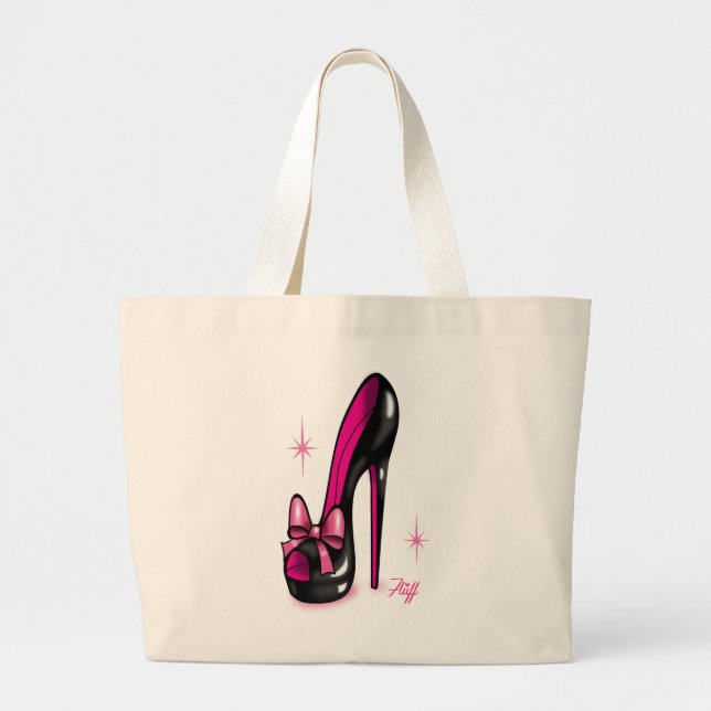 Stiletto Shoe Tote av Fluff Jumbo Tygkasse (Framsidan)