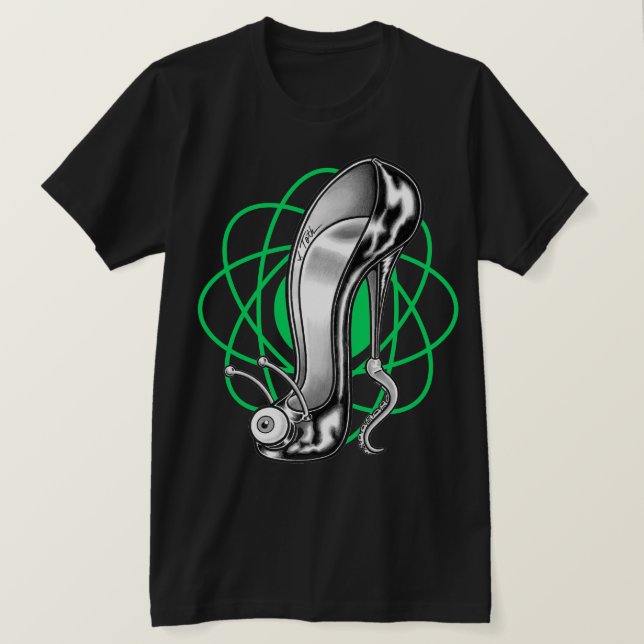 Stilettoid™/Grönt Atom T-Shirt (Design framsida)