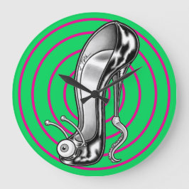 Stilettoid™/Grönt & Rosa Large Clock Stor Klocka