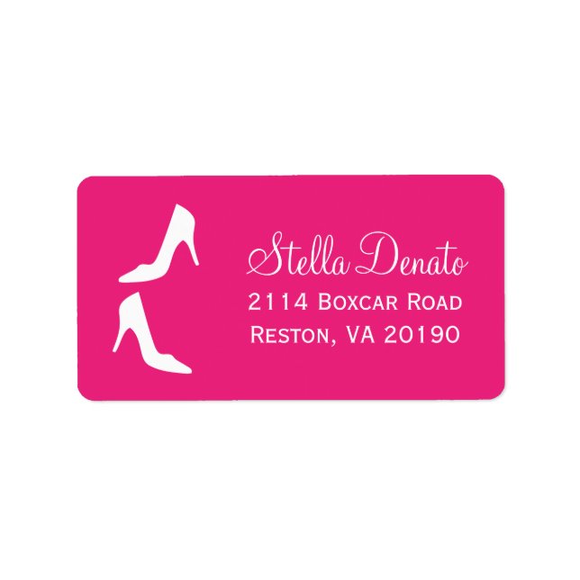 Stilettos-Adressetiketter - Shock rosa Adressetikett (Framsidan)