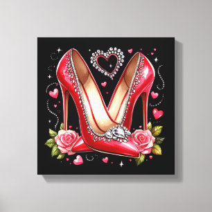 Stilettos, Ro och Hearts Canvastryck
