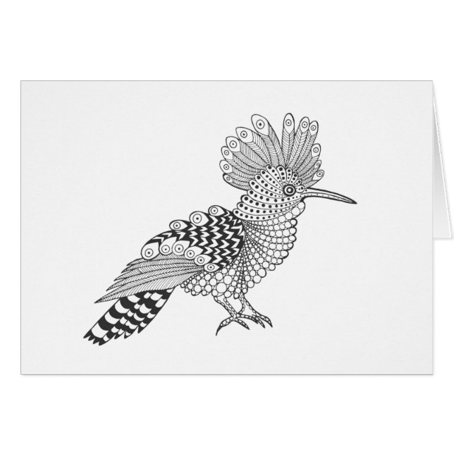 Stilfågel Hälsningskort (Framsidan Horizontal)