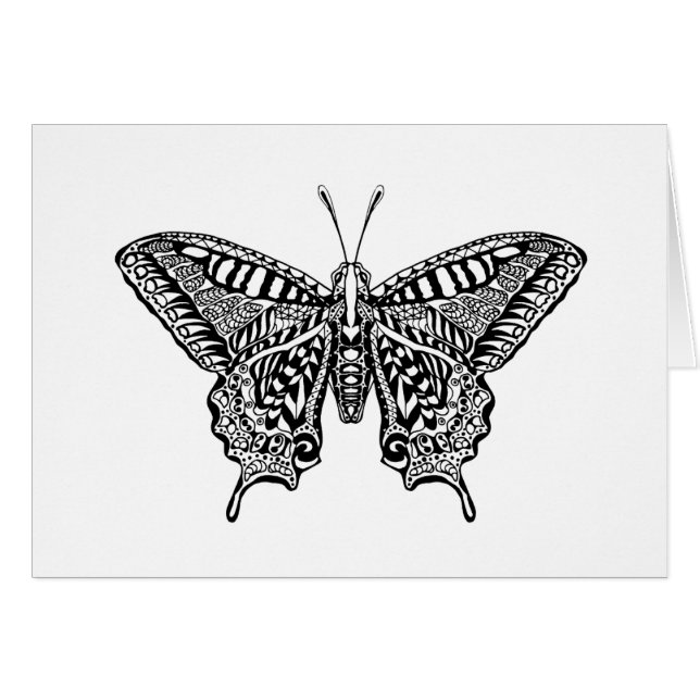 Stilfjäril Hälsningskort (Framsidan Horizontal)