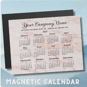 Stilfull 2027 Blush Rosa Marmor Kalender Företag