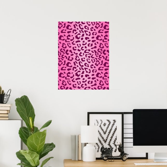 Stilfull affisch med rosa leopardmönster (Hemmakontoret)