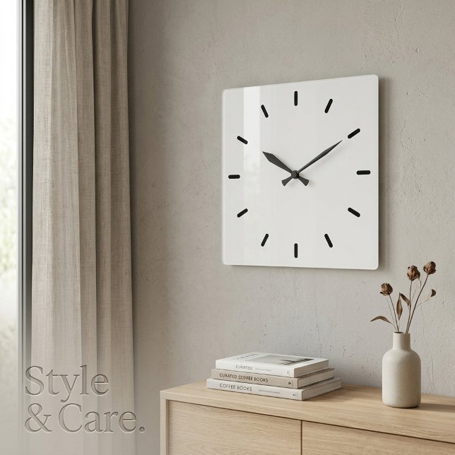 Stilfull akrylväggklocka – 27,3 cm fyrkantig klocka (Stylish Acrylic Wall Clock – 10.75 Square)