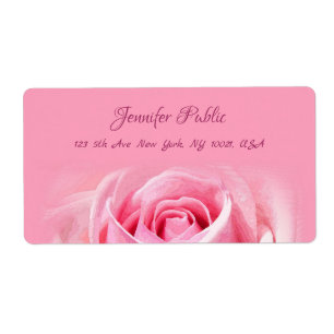 Stilfull akvarell rosa ros blom- vanlig frakt fraktsedel
